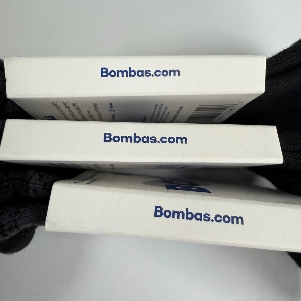 Bombas Cushion No Show Ankle Socks Lot of 3 Pack Medium M Black Honeycomb Arch